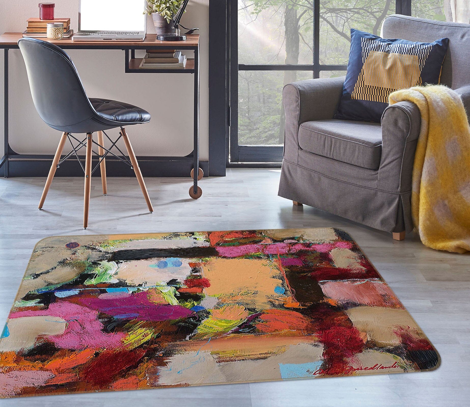 3D Painted Colors 1017 Allan P. Friedlander Rug Non Slip Rug Mat Mat AJ Creativity Home 