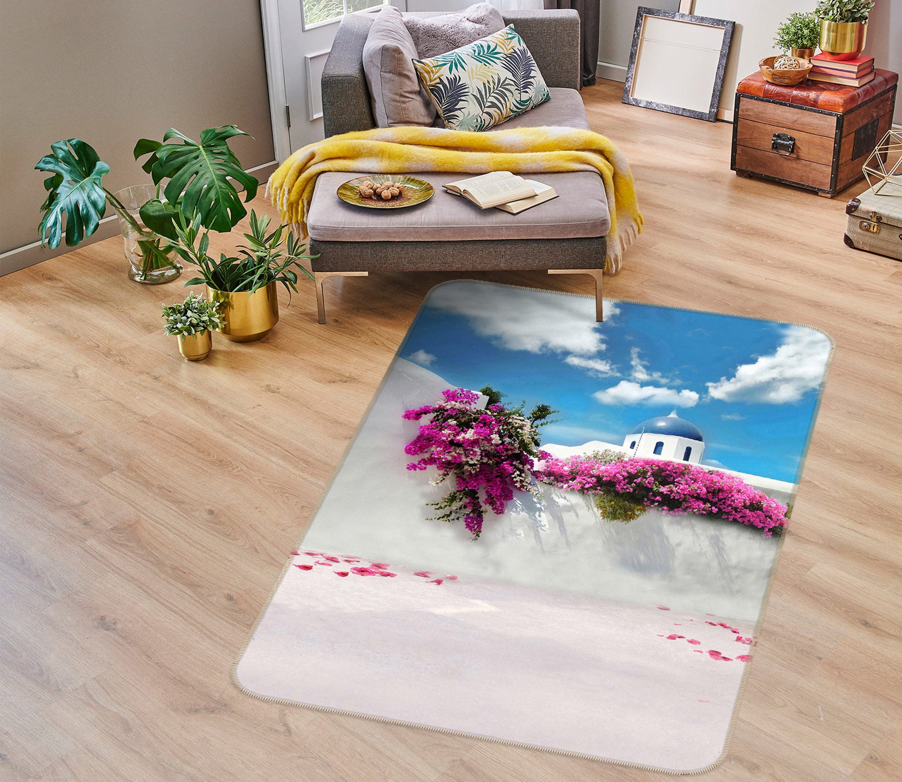 3D White Wall 76070 Non Slip Rug Mat