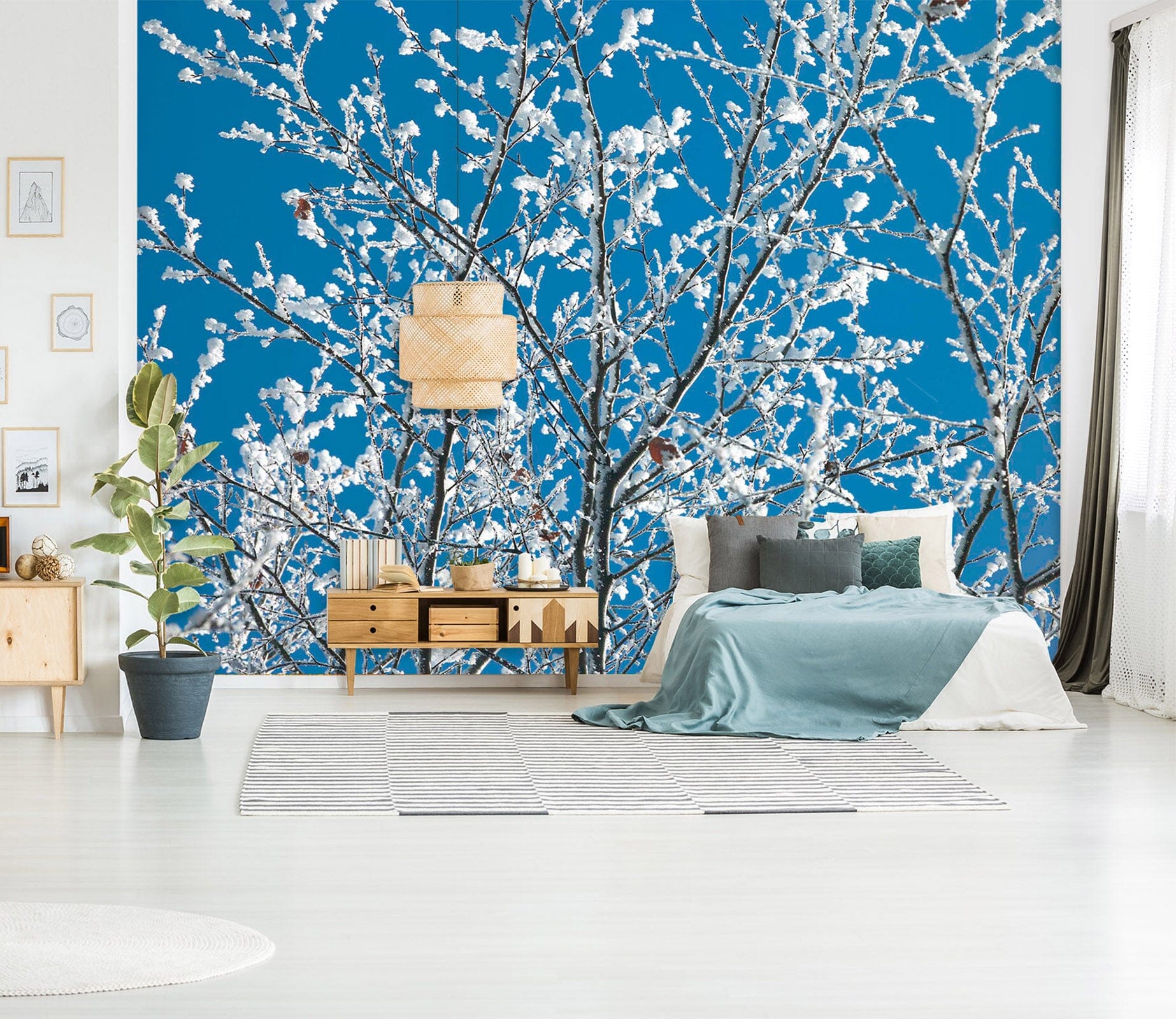 3D Snowflake Tree 1407 Assaf Frank Wall Mural Wall Murals Wallpaper AJ Wallpaper 2 