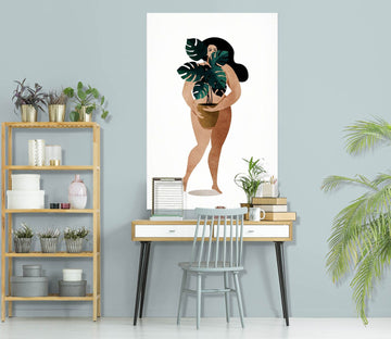 3D Leaves Girl 191 Boris Draschoff Wall Sticker Wallpaper AJ Wallpaper 2 