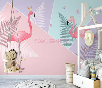 3D Pink Flamingo 900 Wall Murals Wallpaper AJ Wallpaper 2 