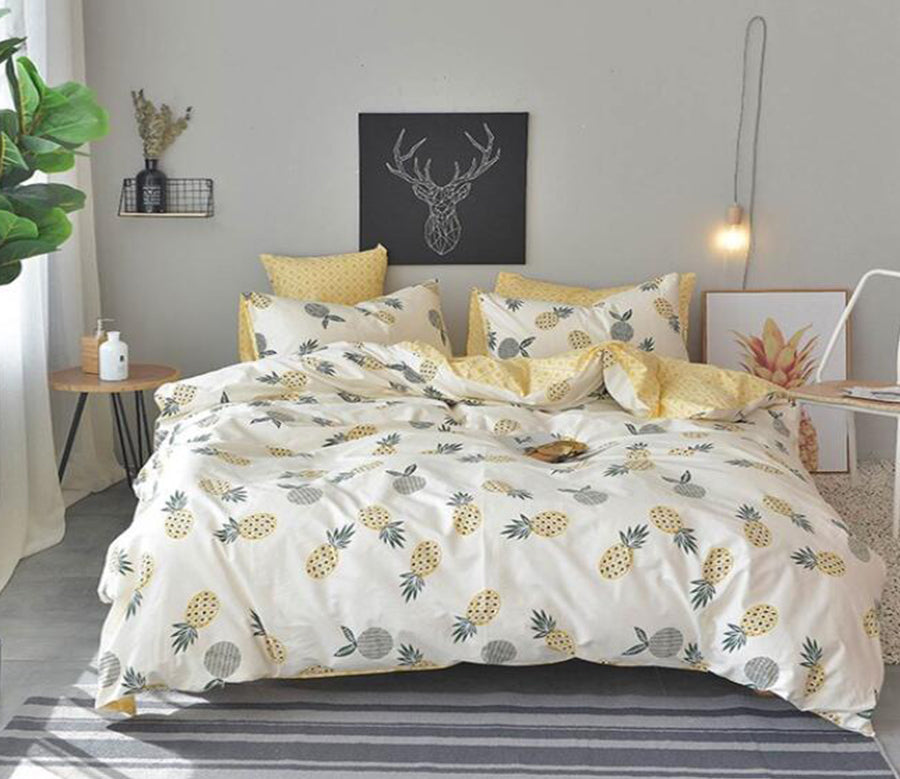 3D Pineapple 7045 Bed Pillowcases Quilt