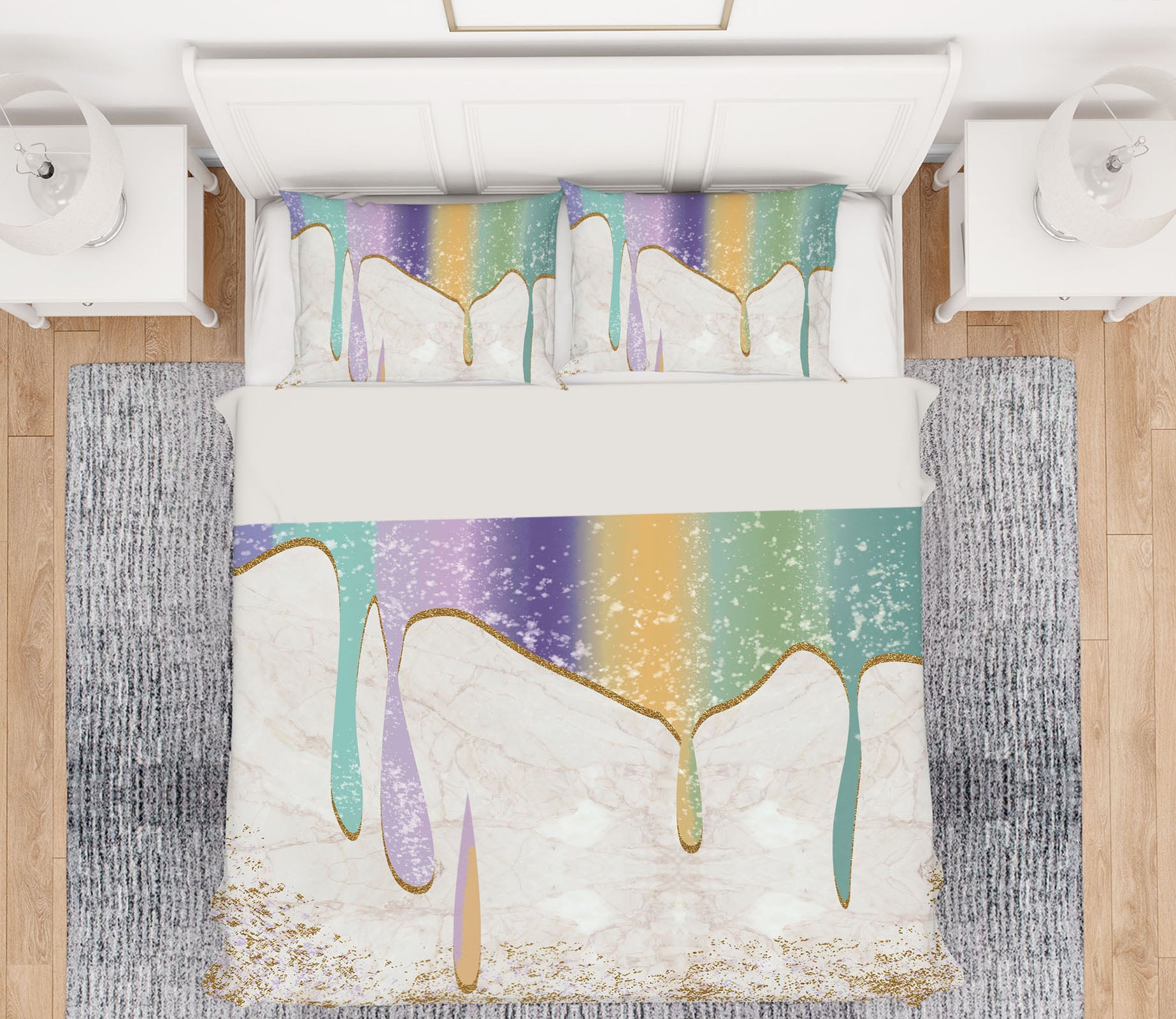 3D Colorful 16026 Bed Pillowcases Quilt