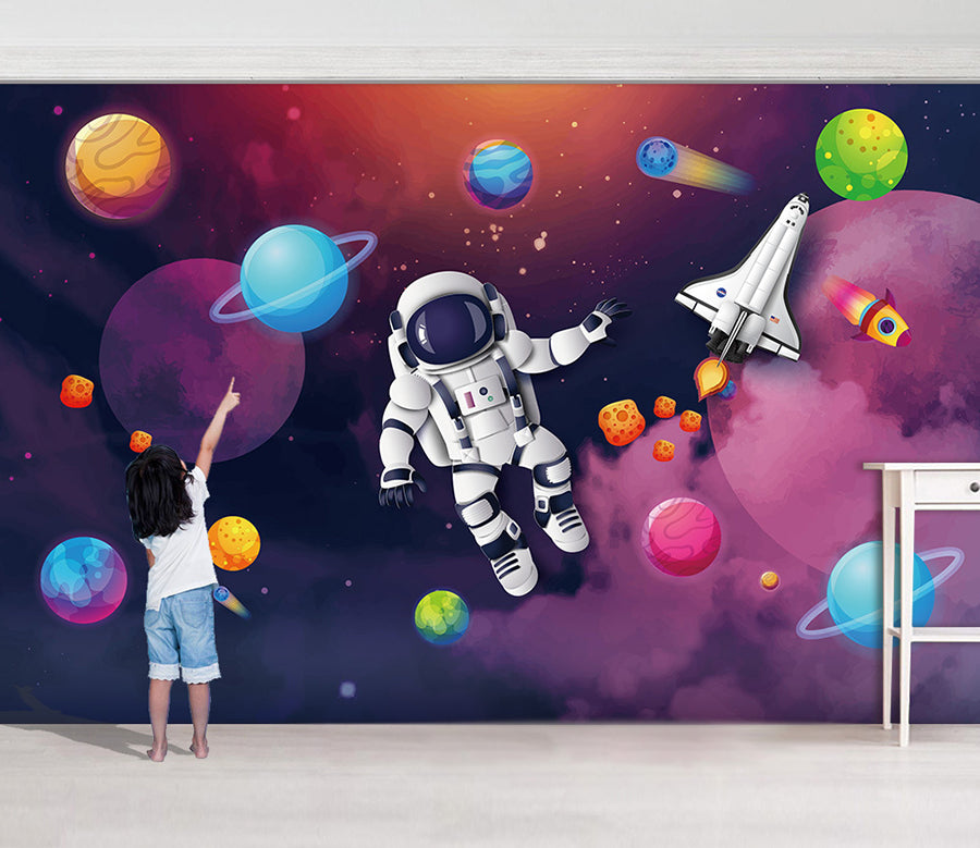 3D Planet Astronaut WC079 Wall Murals
