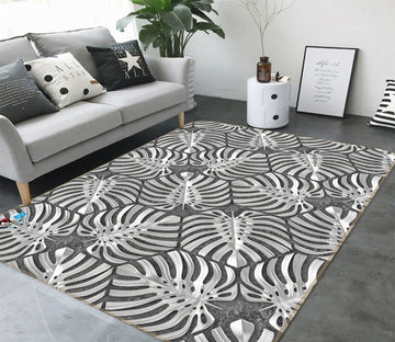 3D Turtle Leaf Pattern 2843 Non Slip Rug Mat Mat AJ Creativity Home 