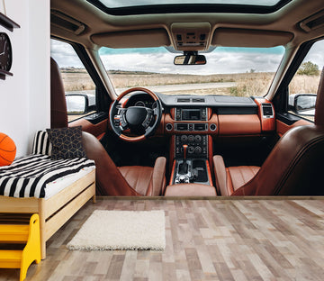 3D Prairie Roadside 336 Vehicle Wall Murals