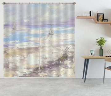 3D Hand Painted Waves 3005 Skromova Marina Curtain Curtains Drapes