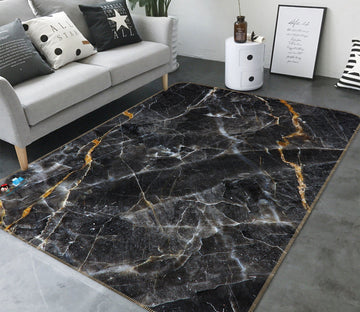 3D Black Stone Pattern 24 Non Slip Rug Mat Mat AJ Creativity Home 