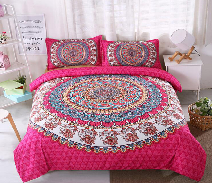 3D Red Pattern Totem 1041 Bed Pillowcases Quilt