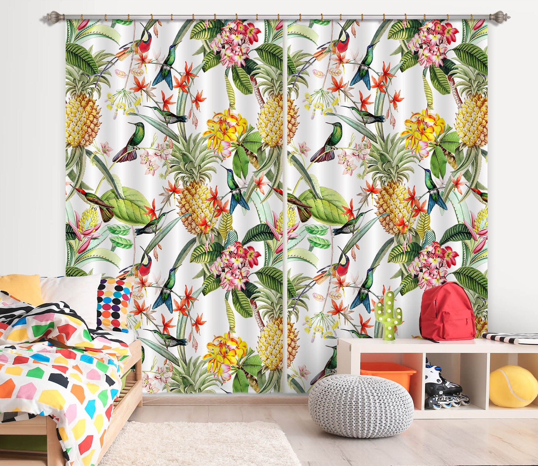 3D Flower Branch 162 Uta Naumann Curtain Curtains Drapes Curtains AJ Creativity Home 