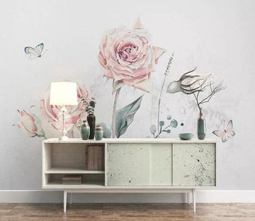 3D Flower Butterfly 1560 Wall Murals Wallpaper AJ Wallpaper 2 