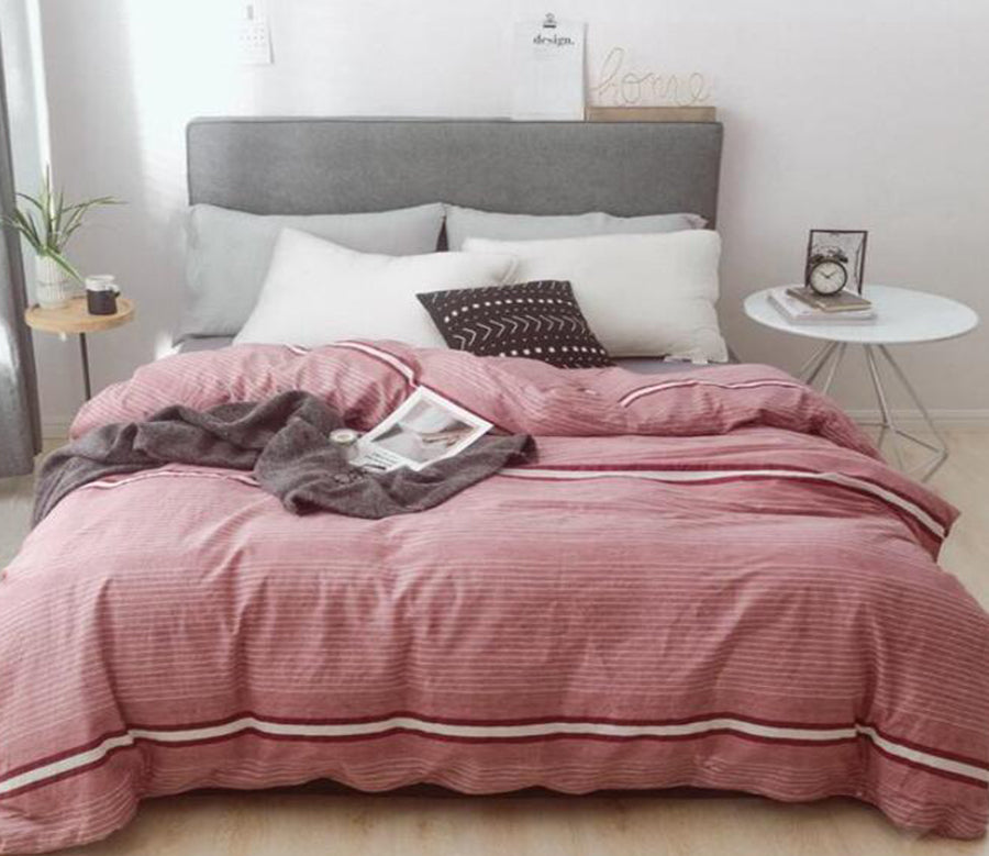 3D Red Bar 4146 Bed Pillowcases Quilt