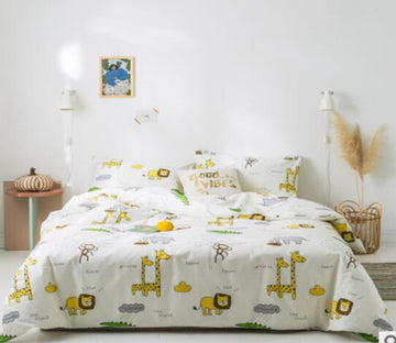 3D Yellow Giraffe 14173 Bed Pillowcases Quilt