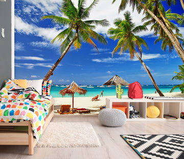 3D Beach Coconut Tree 58130 Wall Murals