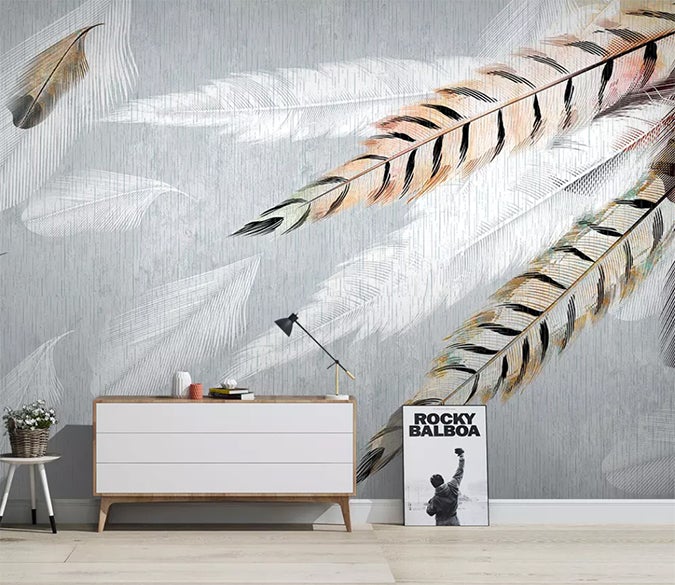 3D Feather 712 Wall Murals Wallpaper AJ Wallpaper 2 