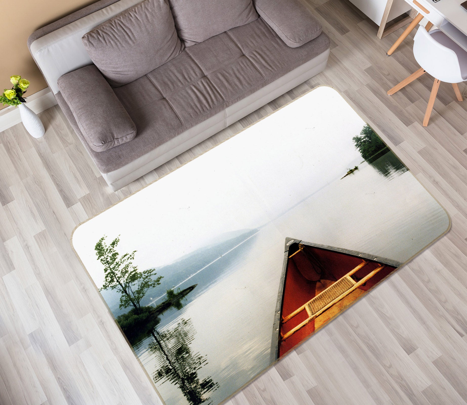 3D Ferry Lake 32065 Non Slip Rug Mat
