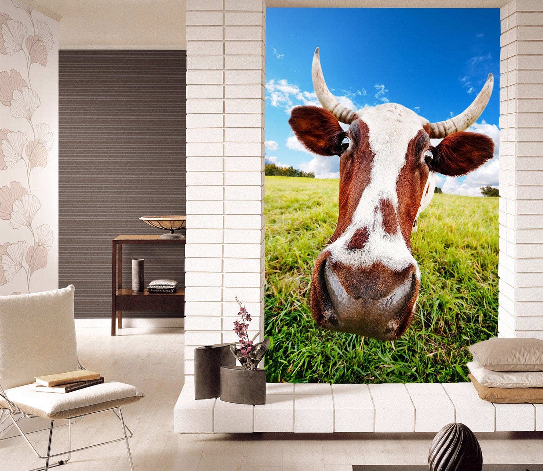 3D Dairy Cow 139 Wall Murals Wallpaper AJ Wallpaper 2 
