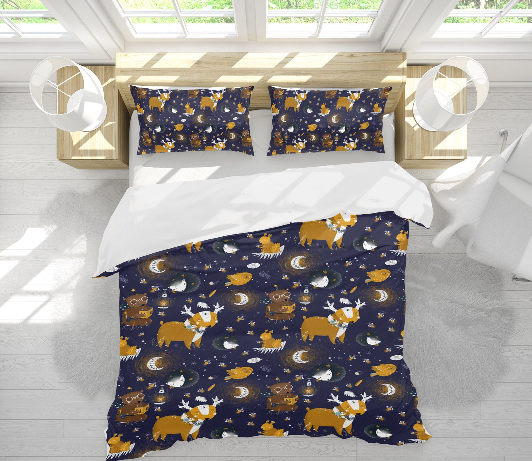 3D Yellow Deer Sheep 233 Uta Naumann Bedding Bed Pillowcases Quilt
