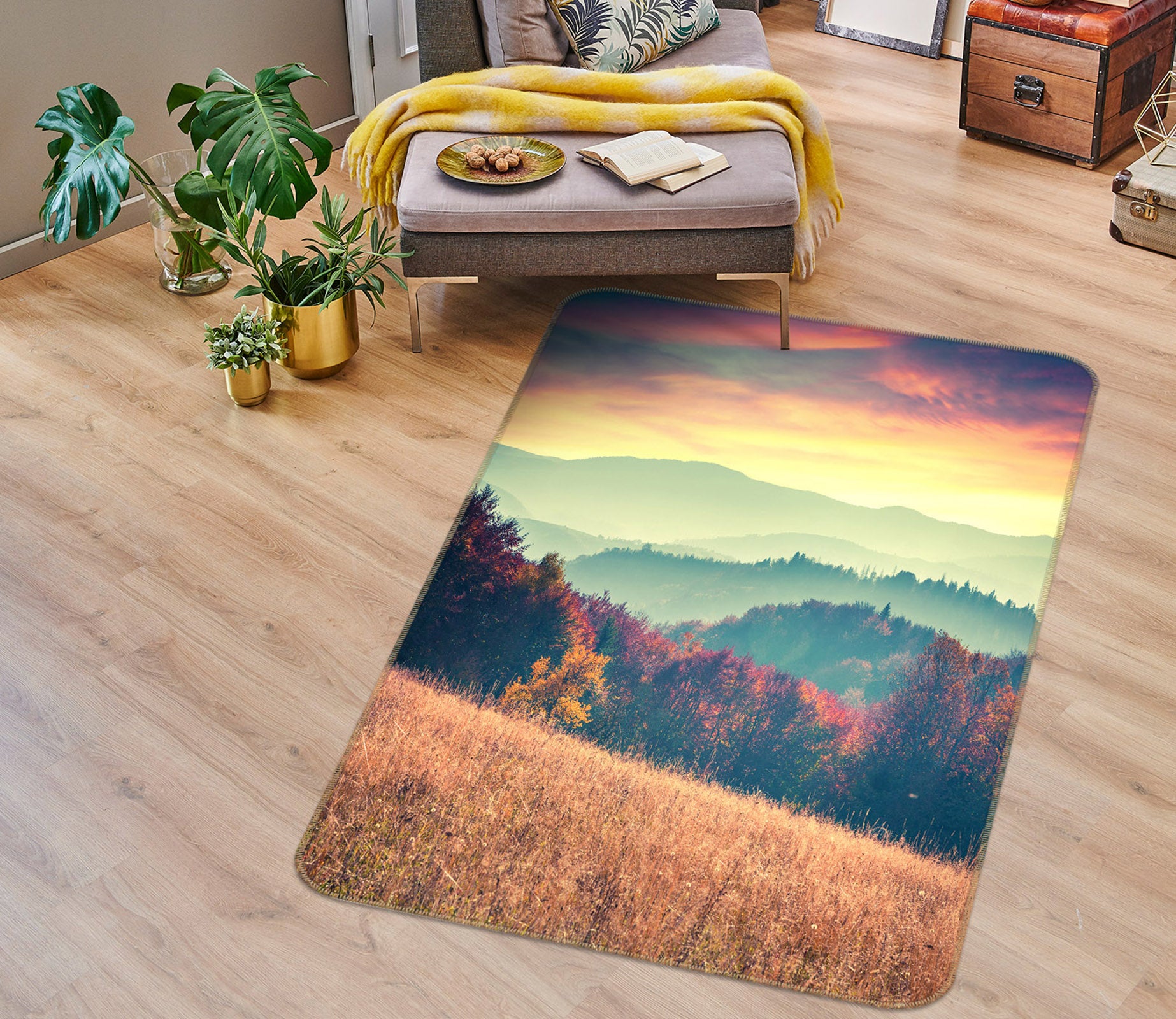 3D Mountains 35119 Non Slip Rug Mat