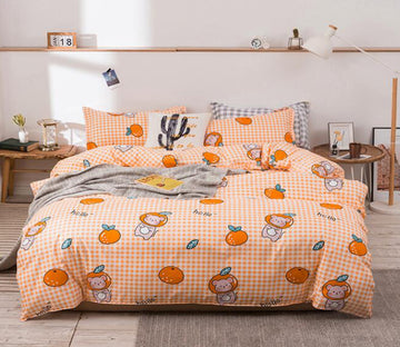 3D Orange Mouse 12199 Bed Pillowcases Quilt