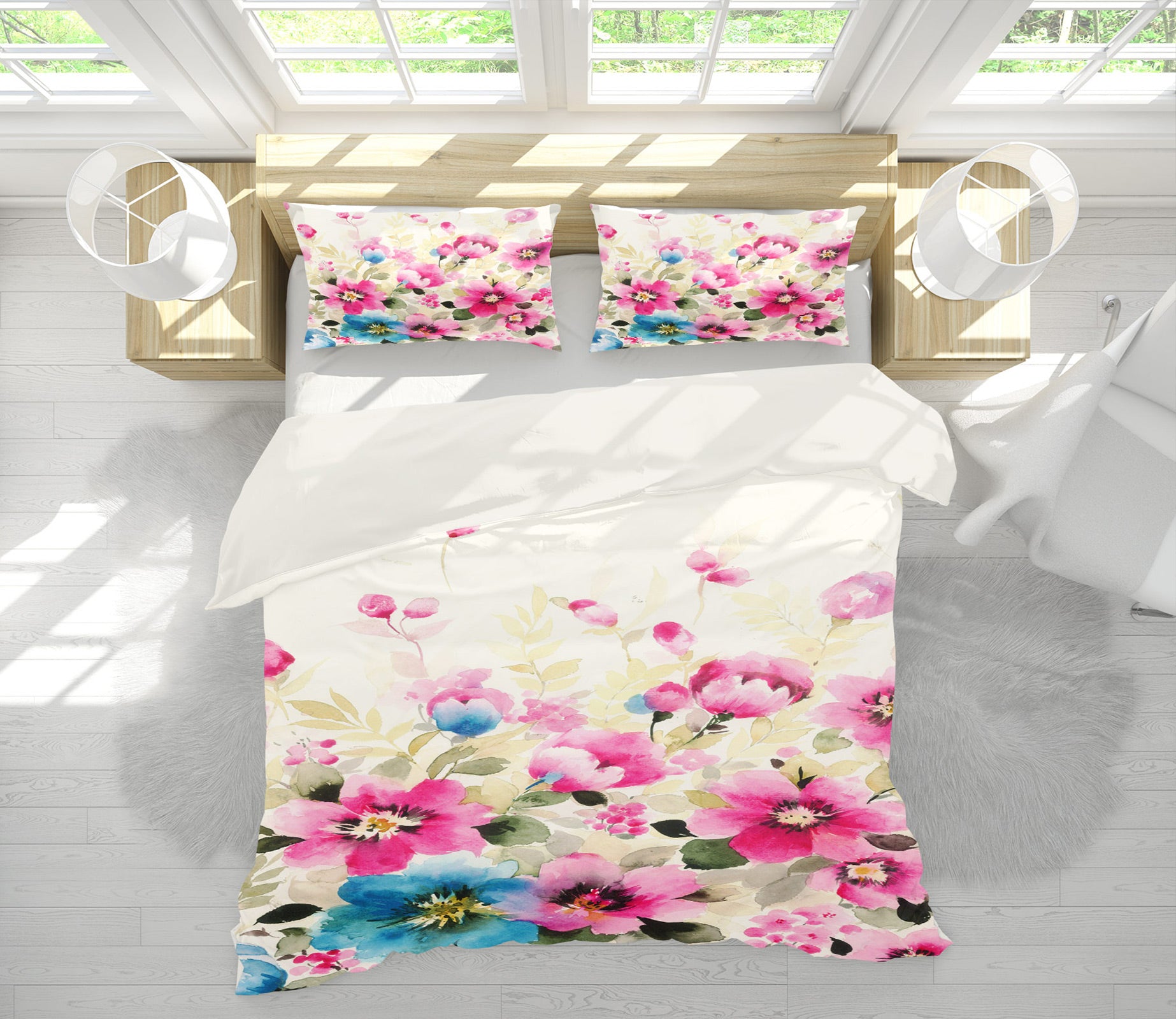 3D Flower Bush 16142 Bed Pillowcases Quilt