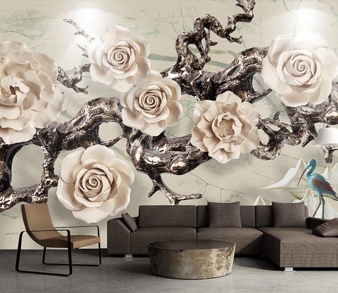 3D Flower Cluster 67 Wall Murals Wallpaper AJ Wallpaper 2 