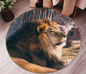 3D Lion 82251 Animal Round Non Slip Rug Mat