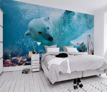 3D Polar Bear 2064 Wall Murals