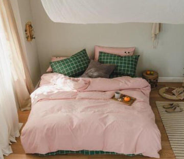 3D Pink 40336 Bed Pillowcases Quilt