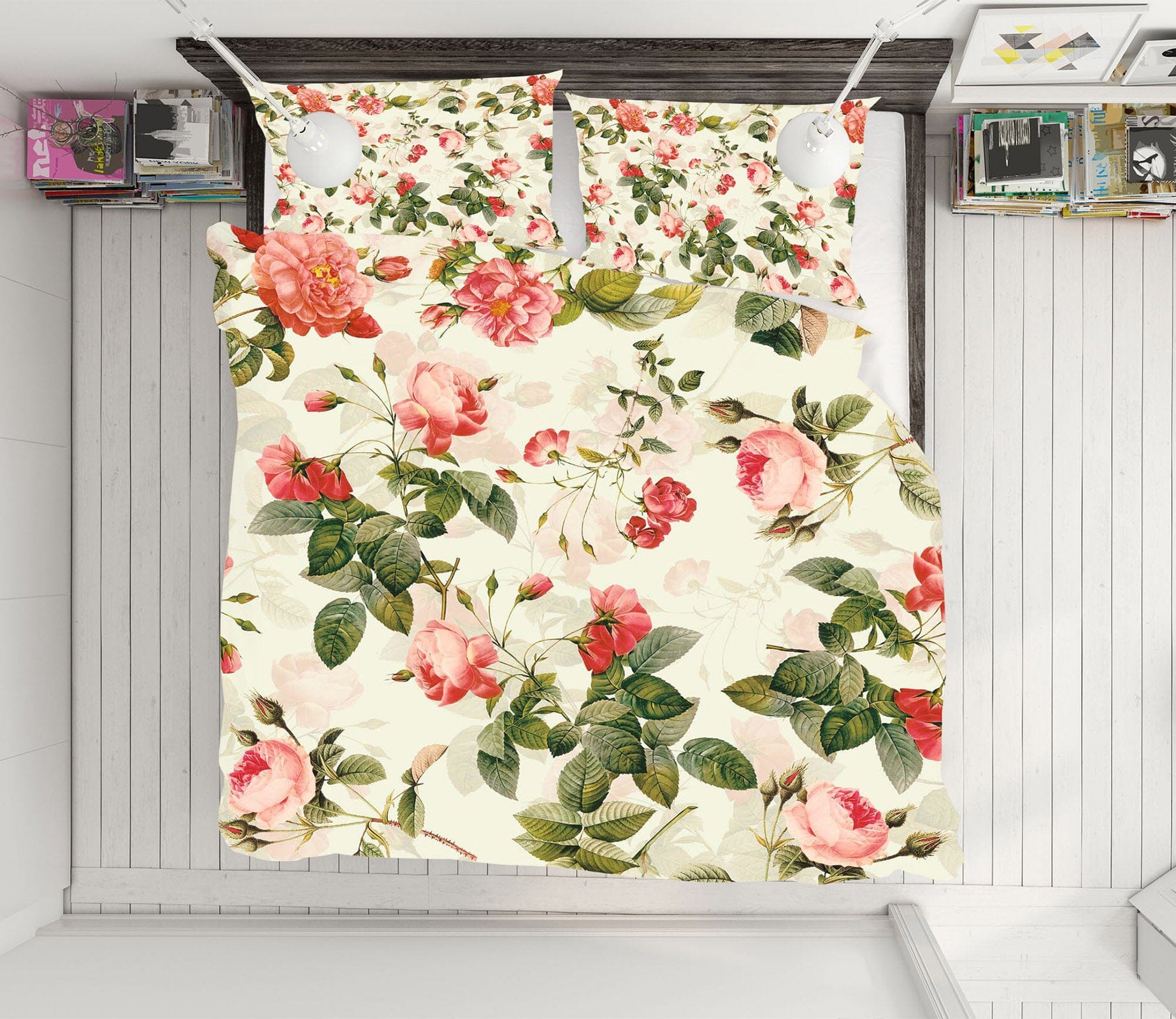 3D Red Peony Flower 129 Uta Naumann Bedding Bed Pillowcases Quilt Quiet Covers AJ Creativity Home 