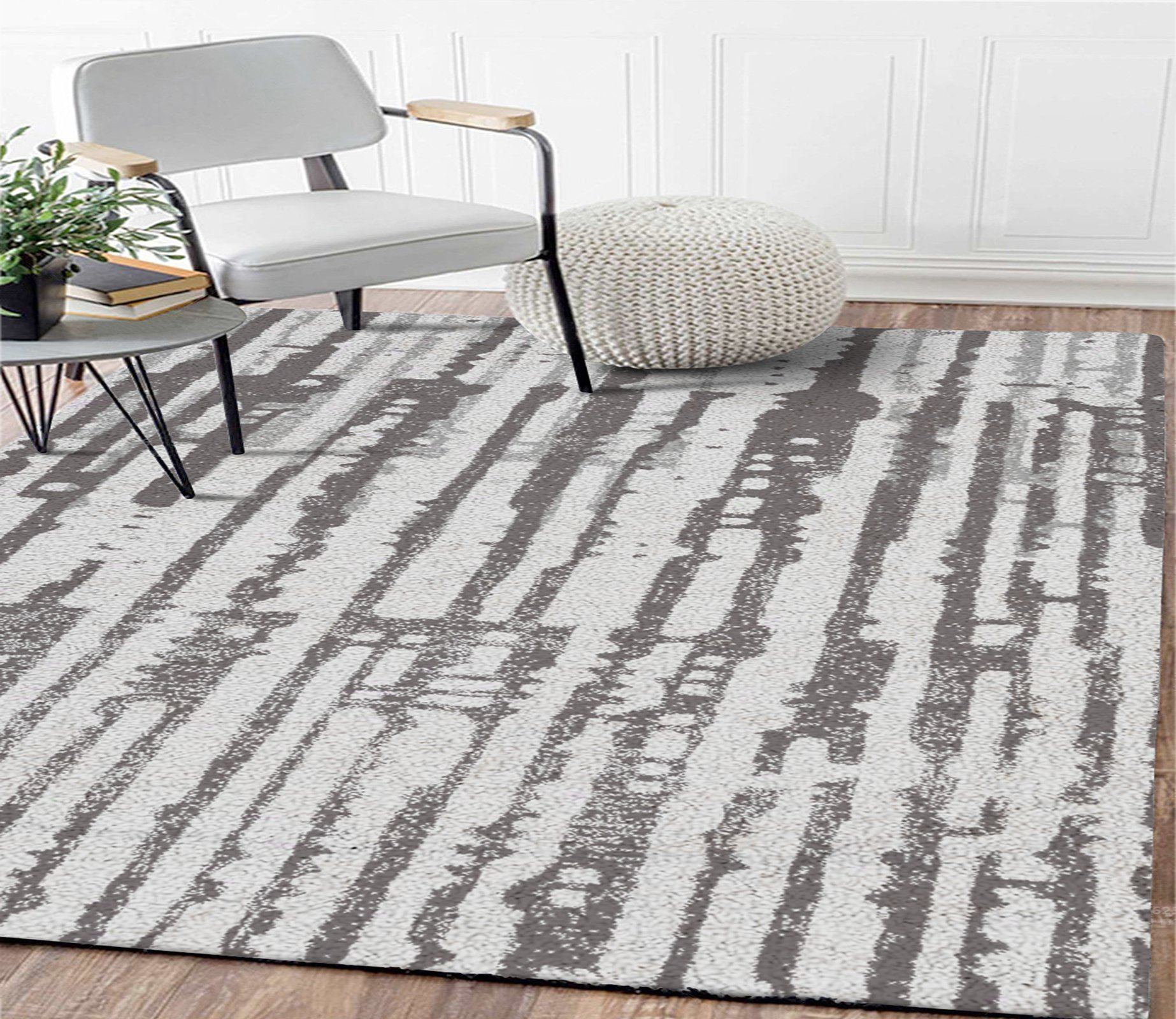 3D Black Lines WG117 Non Slip Rug Mat Mat AJ Creativity Home 