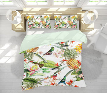 3D Pineapple Magpie 162 Uta Naumann Bedding Bed Pillowcases Quilt Quiet Covers AJ Creativity Home 