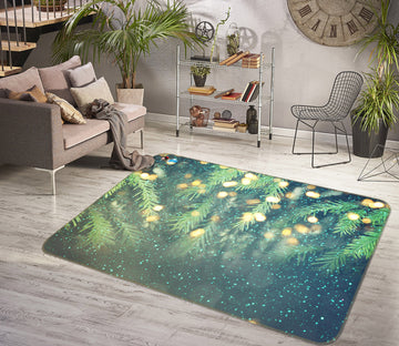 3D Tree Light 55073 Christmas Non Slip Rug Mat Xmas