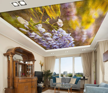 3D Purple Flower Vine 2578 Assaf Frank Ceiling Wallpaper Murals