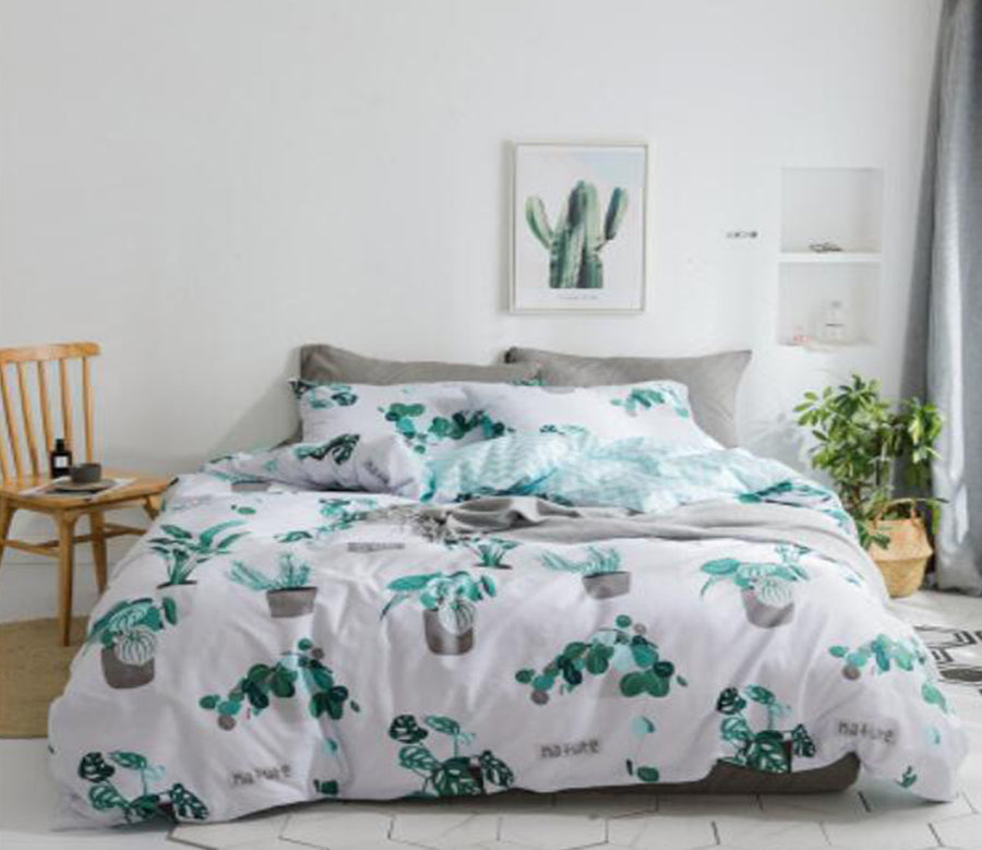 3D Cactus Potted 20235 Bed Pillowcases Quilt