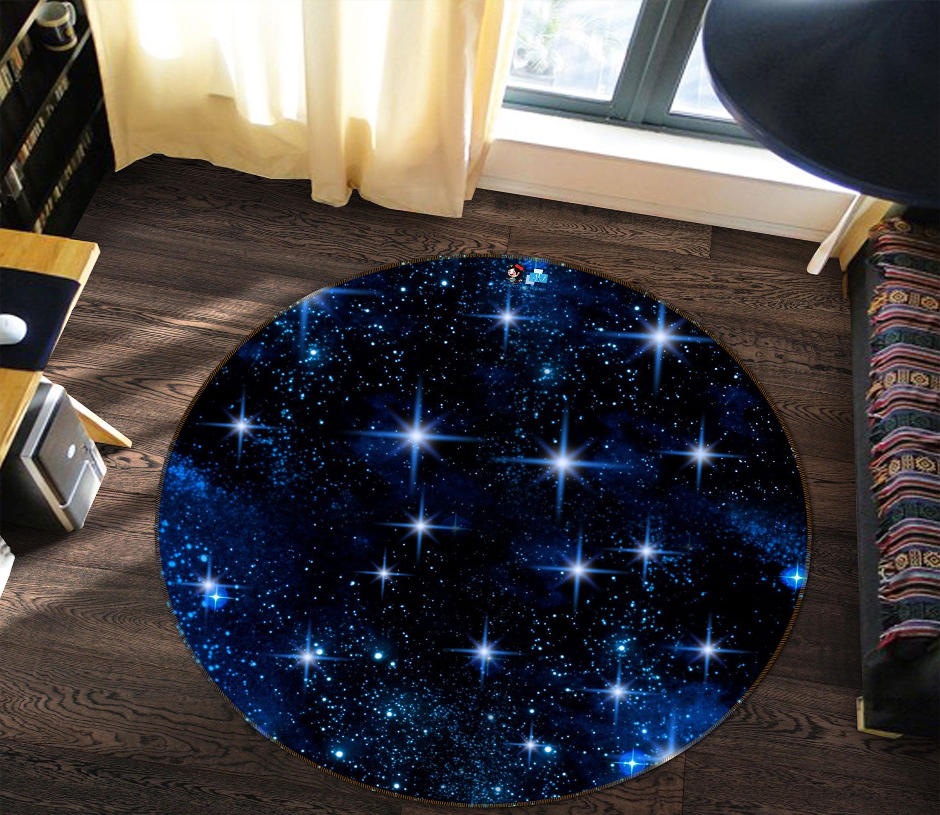 3D Starlight 81009 Round Non Slip Rug Mat