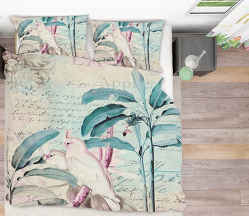 3D White Parrot 2132 Andrea haase Bedding Bed Pillowcases Quilt Quiet Covers AJ Creativity Home 