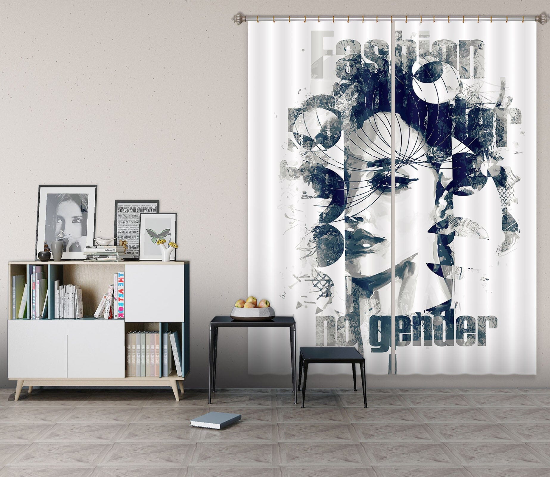 3D Lively Girl 768 Curtains Drapes Wallpaper AJ Wallpaper 