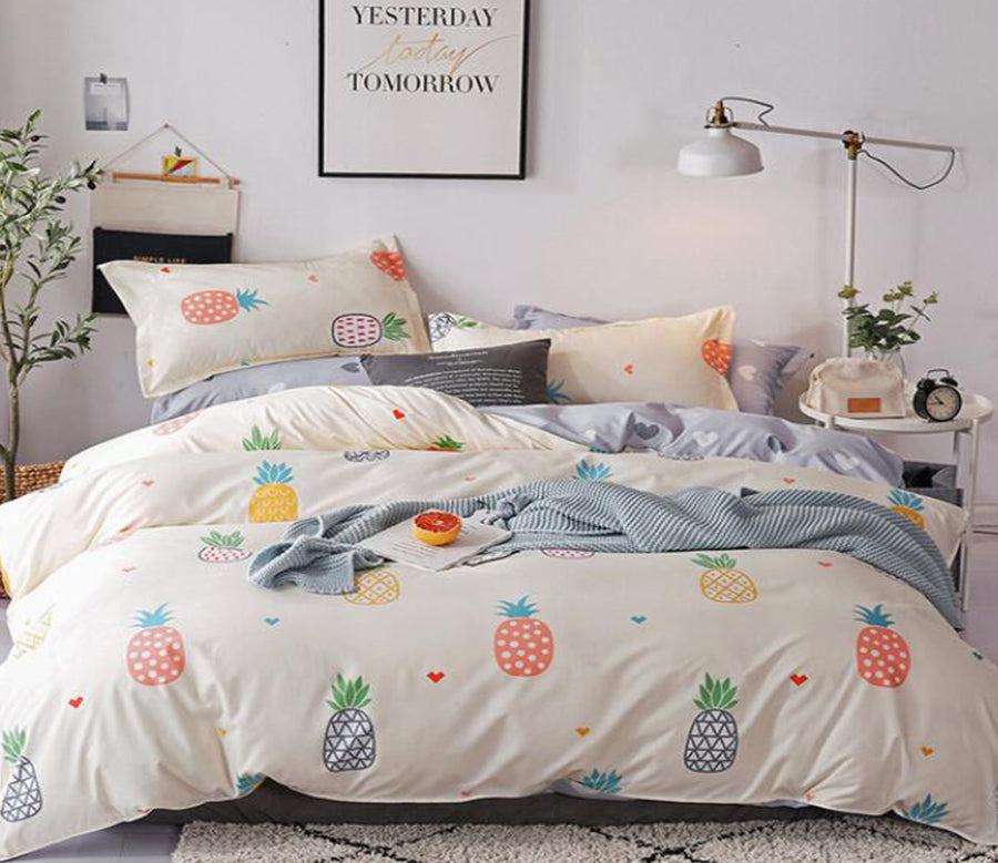 3D Colored Pineapple 12139 Bed Pillowcases Quilt