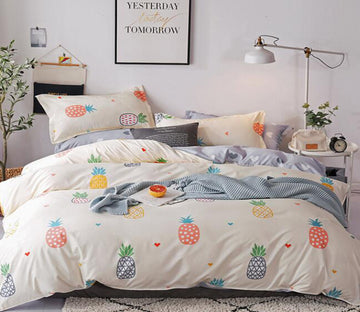 3D Colored Pineapple 12139 Bed Pillowcases Quilt