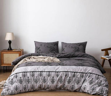 3D Dark Gray Pattern Totem 5111 Bed Pillowcases Quilt