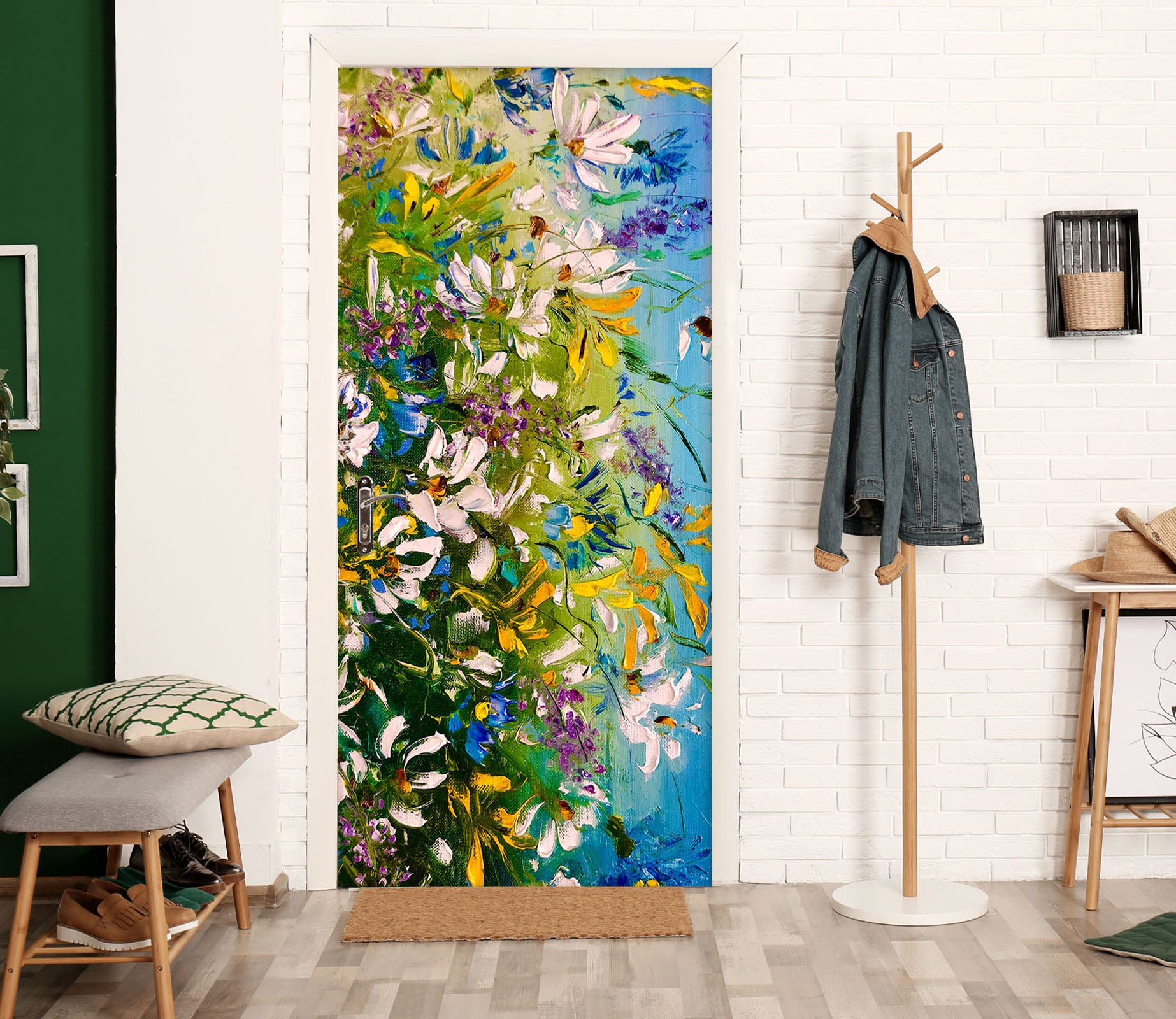 3D Colorful Flower 3276 Skromova Marina Door Mural