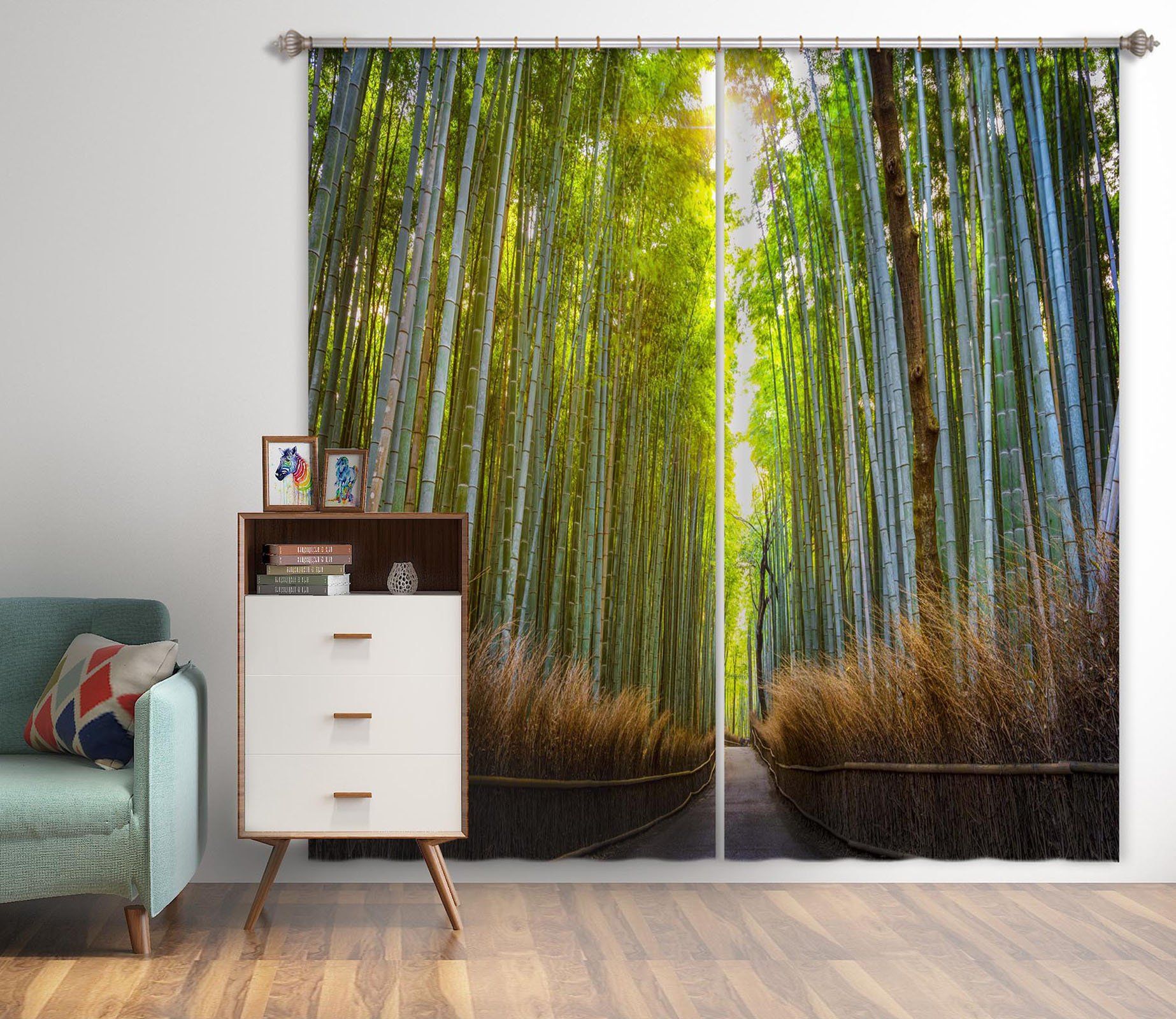 3D Bamboo Forest 079 Marco Carmassi Curtain Curtains Drapes Curtains AJ Creativity Home 