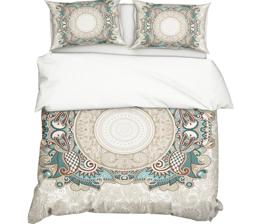 3D Circle Pattern Totem 11160 Bed Pillowcases Quilt