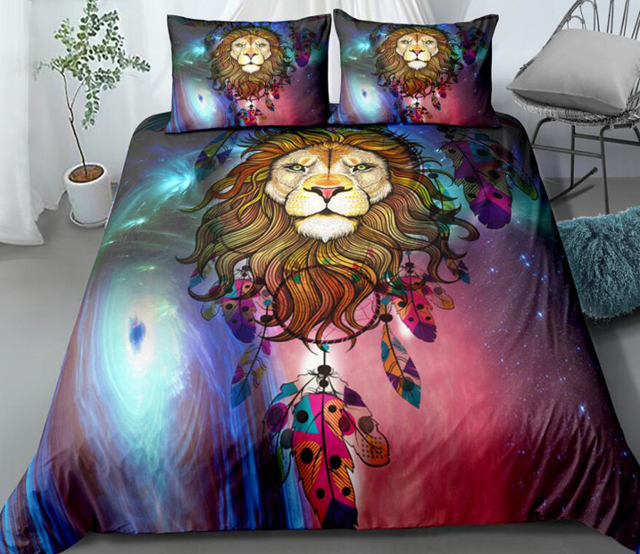 3D Lion Dreamcatcher 0049 Bed Pillowcases Quilt