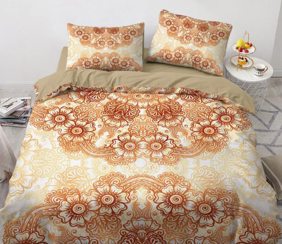 3D Brown Pattern 88128 Bed Pillowcases Quilt