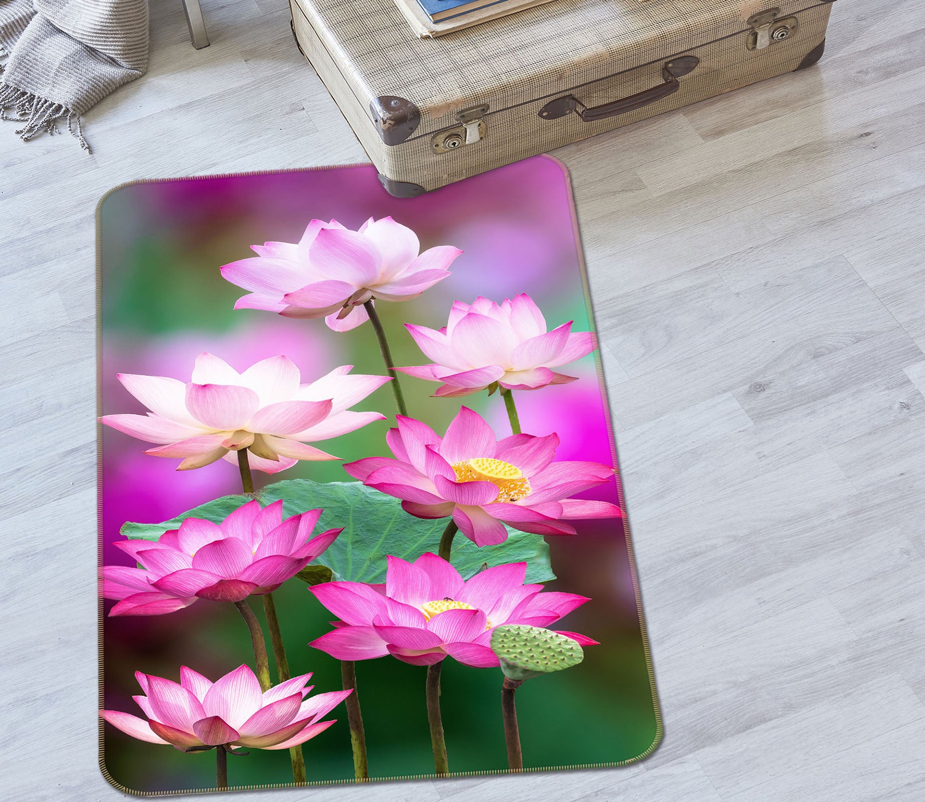 3D Lotus 26084 Non Slip Rug Mat
