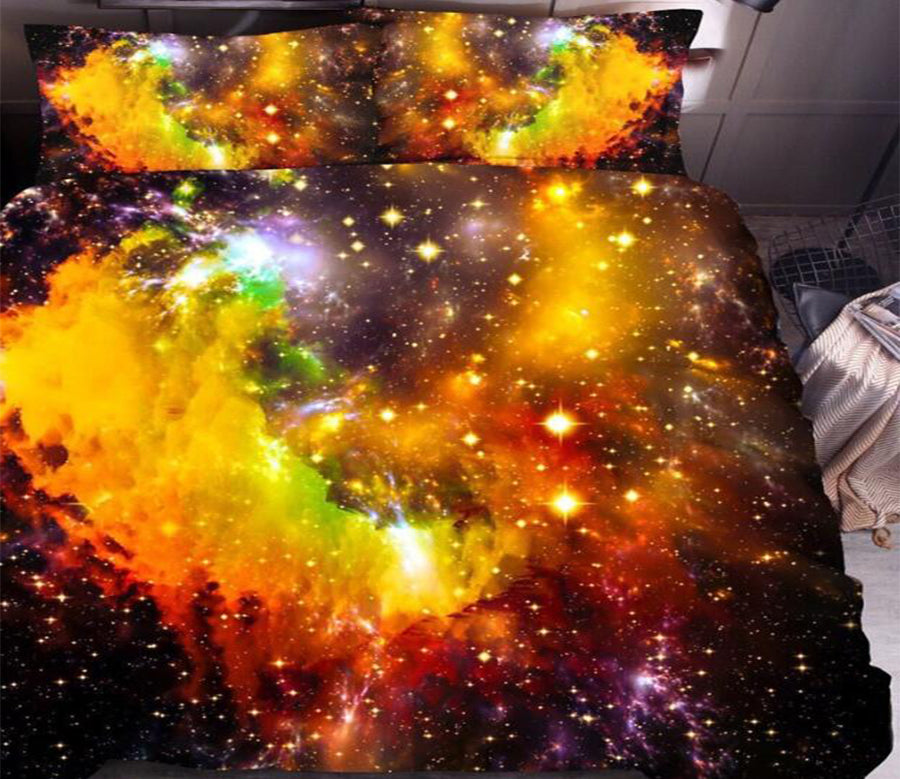 3D Starry Sky  9077 Bed Pillowcases Quilt