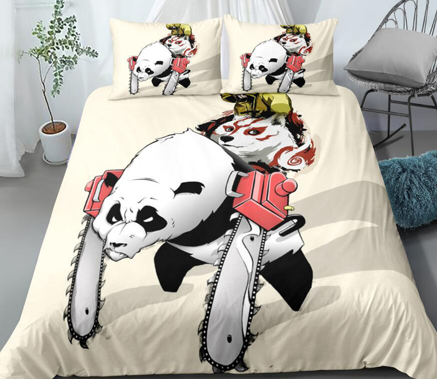 3D Panda 99180 Bed Pillowcases Quilt