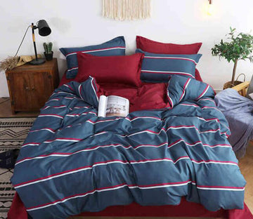 3D Horizontal Stripes 8114 Bed Pillowcases Quilt